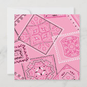 Cowgirl Roze Goud Hoefijzer Cowgirl Baby shower Kaart (Achterkant)