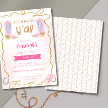 Cowgirl roze laarzen Western verjaardagsfeestje