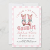 Cowgirl Roze Rodeo Verjaardagsfeestje Kaart (Voorkant)