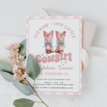 Cowgirl Roze Rodeo Verjaardagsfeestje