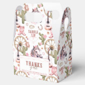 Cowgirl Roze Western Baby shower Favoriet Box Bedankdoosjes (Geopend)