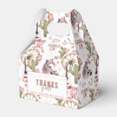 Cowgirl Roze Western Baby shower Favoriet Box Bedankdoosjes (Voorkant Zijde)