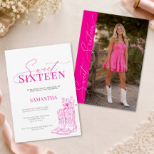 Cowgirl Roze Wilde Bloem Foto Sweet 16 Verjaardag