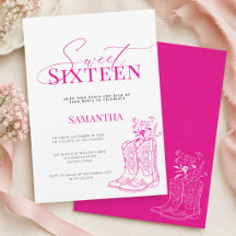 Cowgirl Roze Wilde Bloem Sweet Sixteen Verjaardag