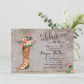 Cowgirl Rurale Bruidsshower Uitnodiging (Staand voorkant)