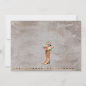 Cowgirl Rurale Bruidsshower Uitnodiging (Achterkant)