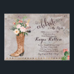 Cowgirl Rustic Bridal Shower Kaart<br><div class="desc">Cowgirl Rustic Bridal Shower</div>