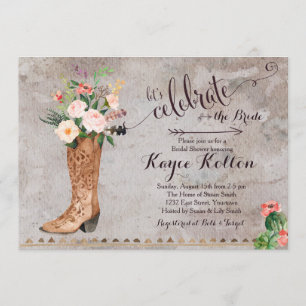 Cowgirl Rustic Bridal Shower Kaart