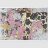 Cowgirl Rustic Glam Pink Leopard Decoupage Tissuepapier (Voorkant)