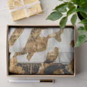 Cowgirl rustiek Western land hout decoupage Tissuepapier (Geschenk)