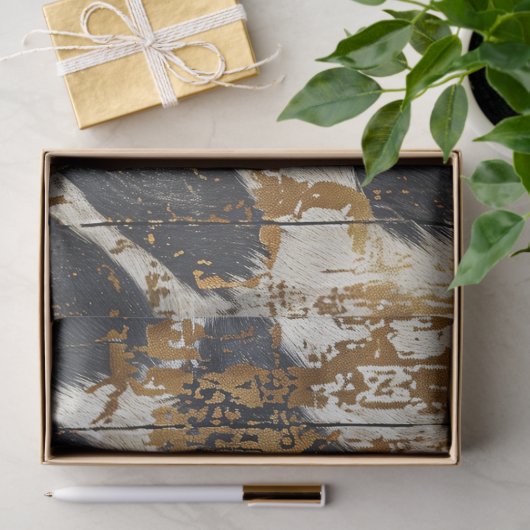 Cowgirl rustiek Western land hout decoupage Tissuepapier (Geschenk)