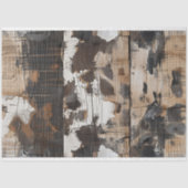 Cowgirl rustiek Western land hout decoupage Tissuepapier (Voorkant)