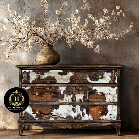 Cowgirl rustiek Western land hout decoupage Tissuepapier