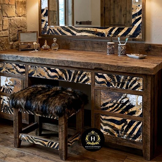 Cowgirl rustiek Western land hout decoupage Tissuepapier