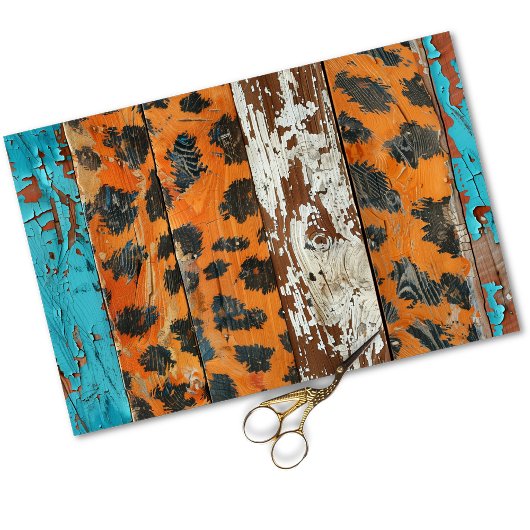 Cowgirl rustiek Western land hout decoupage Tissuepapier