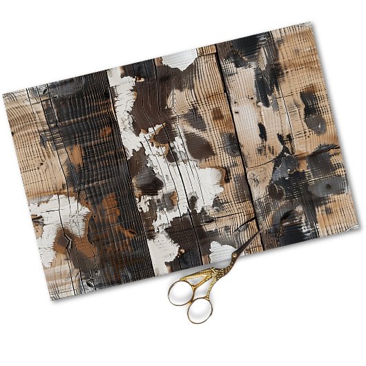 Cowgirl rustiek Western land hout decoupage Tissuepapier