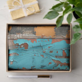 Cowgirl rustiek Western land hout decoupage Tissuepapier (Geschenk)