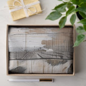 Cowgirl rustiek Western land hout decoupage Tissuepapier (Geschenk)