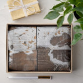 Cowgirl rustiek Western land hout decoupage Tissuepapier (Geschenk)