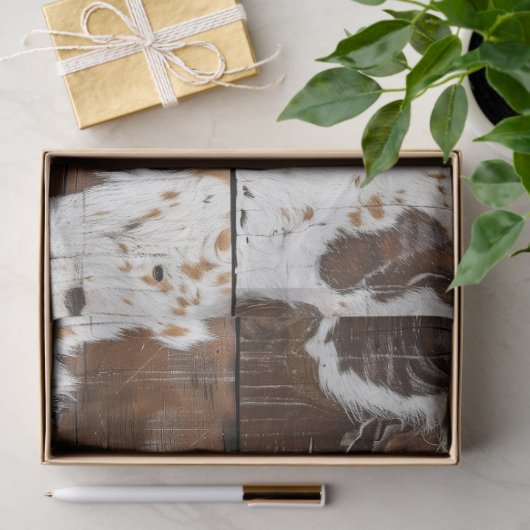 Cowgirl rustiek Western land hout decoupage Tissuepapier (Geschenk)