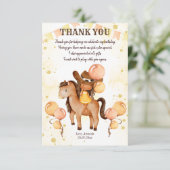 Cowgirl saddle op verjaardagsfeestje bedankt (Staand voorkant)