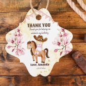 Cowgirl saddle up birthday thank you  bedankjes labels