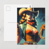  Cowgirl schilderij Briefkaart (Voorkant / Achterkant)