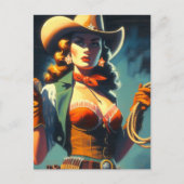  Cowgirl schilderij Briefkaart (Voorkant)