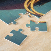  Cowgirl schilderij Legpuzzel (Zijkant)