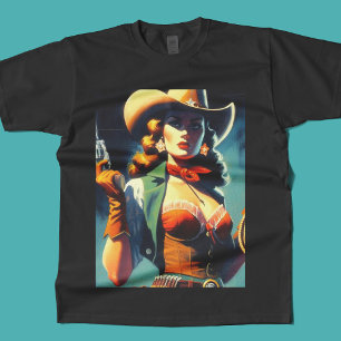 Cowgirl schilderij T-shirt