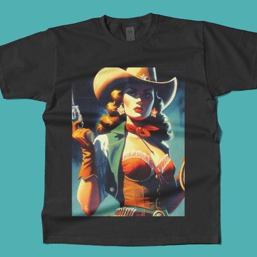 Cowgirl schilderij T-shirt