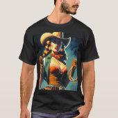  Cowgirl schilderij T-shirt (Voorkant)