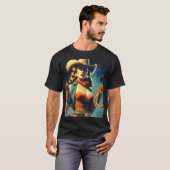  Cowgirl schilderij T-shirt (Voorkant volledig)