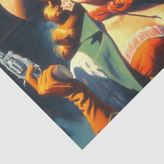  Cowgirl schilderij Tissuepapier (Detail)