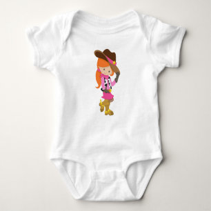 Cowgirl, Sheriff, Western, Country, Oranje Haar Romper
