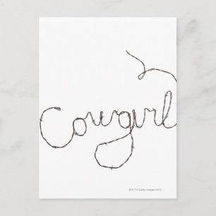 Cowgirl Sign Briefkaart