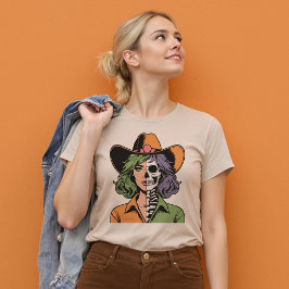 Cowgirl Skeleton Western Halloween Shirt