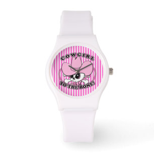 Cowgirl Skull Horloge