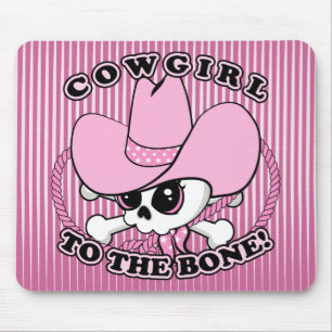 Cowgirl Skull Muismat