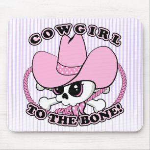 Cowgirl Skull Muismat