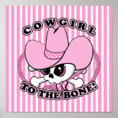 Cowgirl Skull Poster (Voorkant)