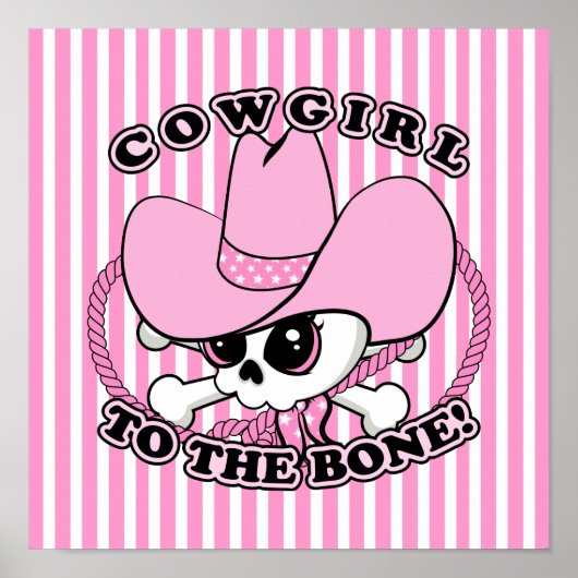 Cowgirl Skull Poster (Voorkant)