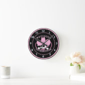 Cowgirl Skull Ronde Klok (Huis)