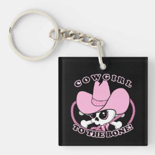 Cowgirl Skull Sleutelhanger