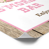 Cowgirl Smores Bar Party Sign Poster (Hoek)