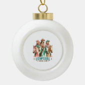 Cowgirl Social Club Western Horse Keramische Bal Ornament (Voorkant)
