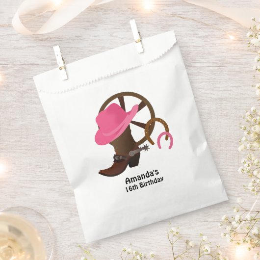 Cowgirl Specialized Birthday Party Bedankzakje (Geknipt)