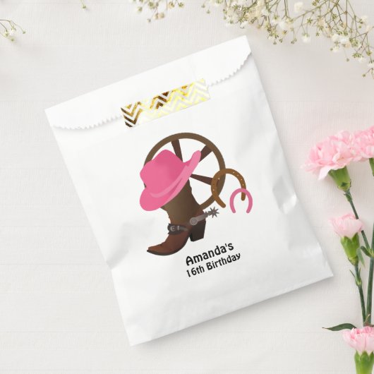 Cowgirl Specialized Birthday Party Bedankzakje (Gezegeld)