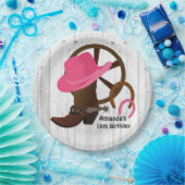 Cowgirl Specialized Birthday Party Rustic Papieren Bordje (Feest)
