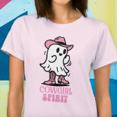 Cowgirl Spirit Halloween Schattige Western Ghost S T-shirt